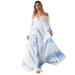 Jen’s Pirate Booty Blue and White Tie-Dye Maxi Dress